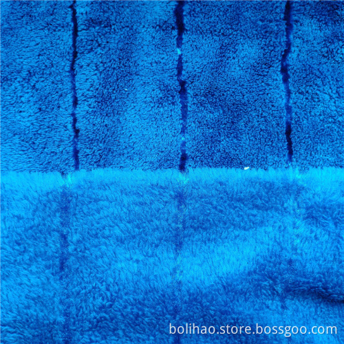 Coral Fleece with Gold Stripe Fabric